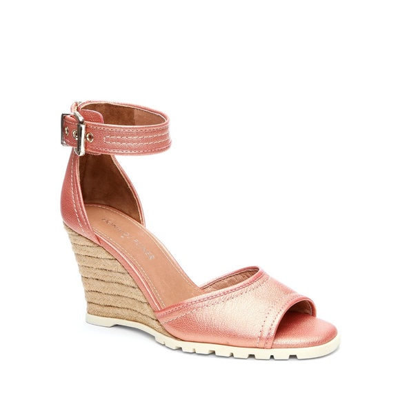 Donald J. Pliner Shoes - Donald J Pliner Pink Ankle Strap Wedge Sandals